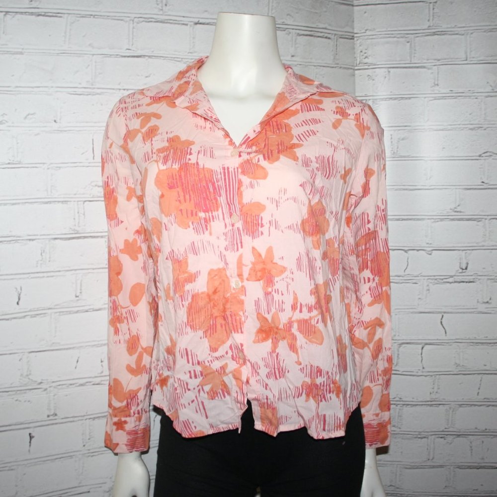 🌸🍊 Relativity · Floral Button Down · Size S